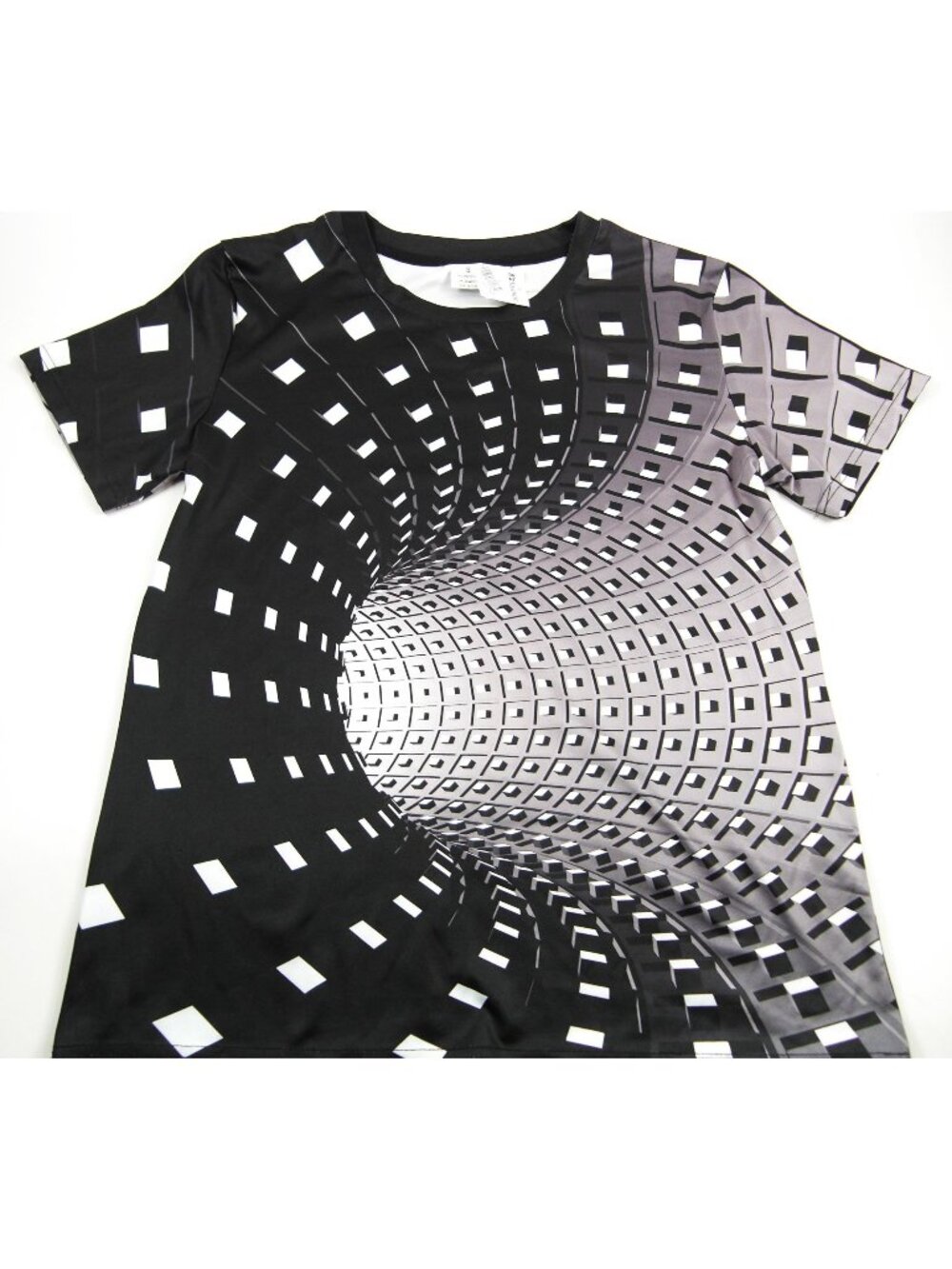Men's Graphic Tee Shirt Abstract Pull Over Black Size Small Short Sleeve 3D Prin